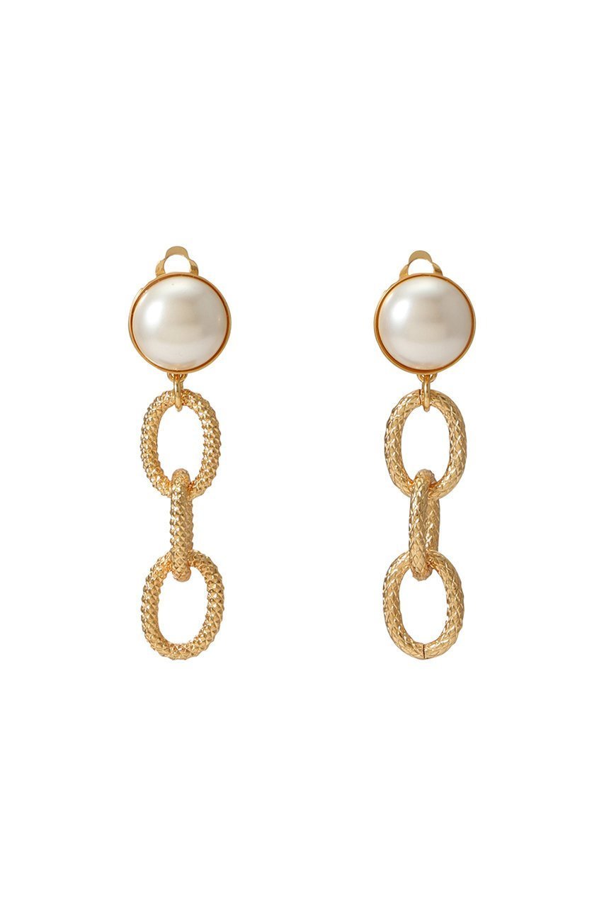 【セシル エ ジャンヌ/CECILE ET JEANNE】のメッシュチェーン3連イヤリング インテリア・キッズ・メンズ・レディースファッション・服の通販 founy(ファニー) ファッション Fashion レディースファッション Fashion for Women ジュエリー Jewelry ファッションリング Fashion Rings イヤリング・フープ・ドロップタイプ Hoop, Drop & Clip Earrings イヤリング Earrings ガラス Glass, Glassware シンプル Simple, Minimal チェーン Chain, Chain Strap パール Pearl, Pearl Accent メッシュ Mesh, Net Fabric ゴールド×パール|ID: prp329100004217422 ipo3291000000035787208