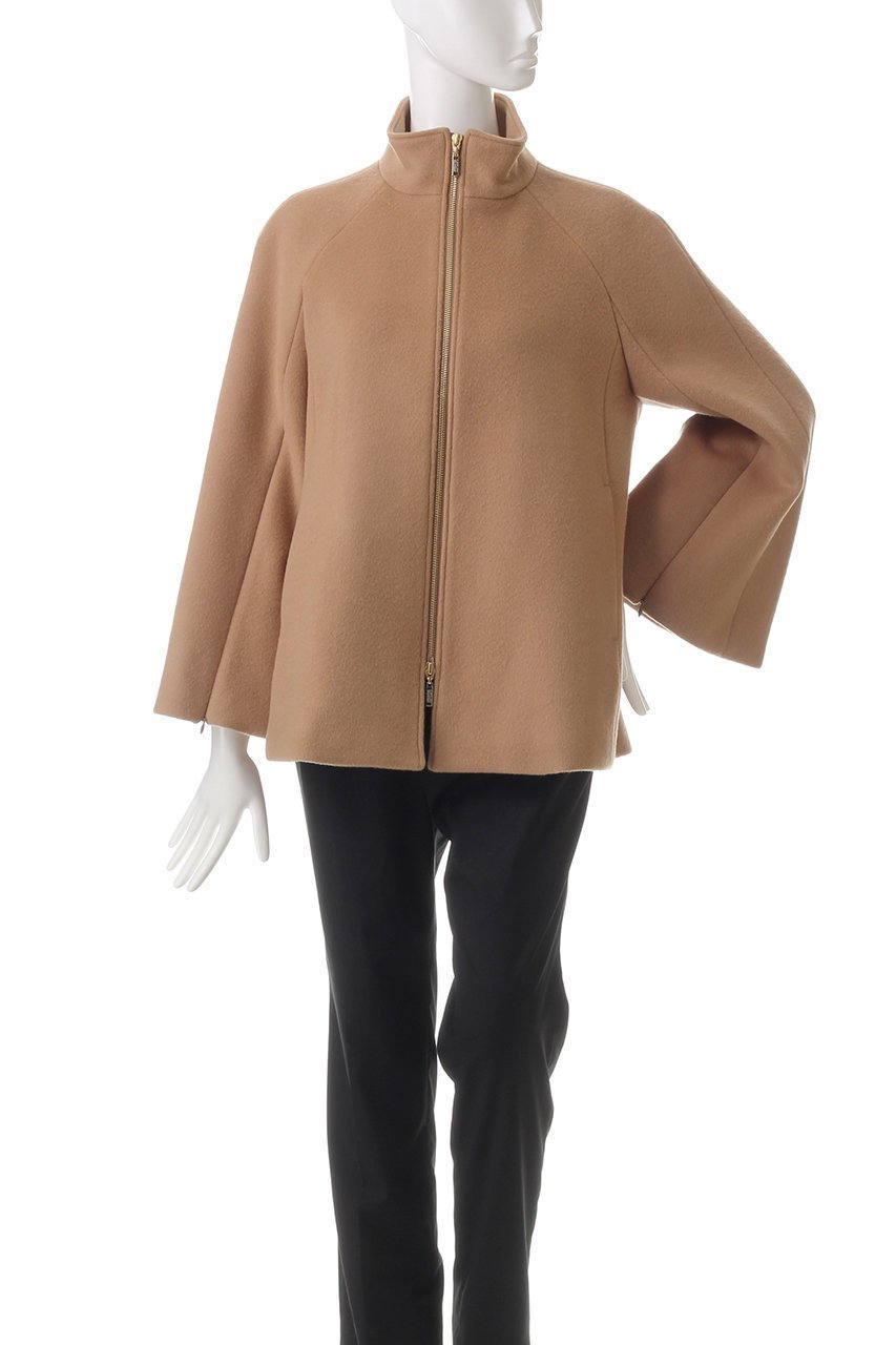 【アルアバイル/allureville】の【Loulou Willoughby】シャルムビーバーケープ風コート 人気、トレンドファッション・服の通販 founy(ファニー) 　ファッション　Fashion　レディースファッション　Fashion for Women　アウター　Coat / Outerwear Collection　コート・ロングコート・ピーコート　Long Coats, Peacoats & More　ショート　Short, Short Length　スリット　Slit, Slit Detail　スリーブ　Sleeve, Long Sleeve / Short Sleeve　フロント　Front, Front Design　エレガント 上品　Elegant　other-2|ID: prp329100004222228 ipo3291000000032944785