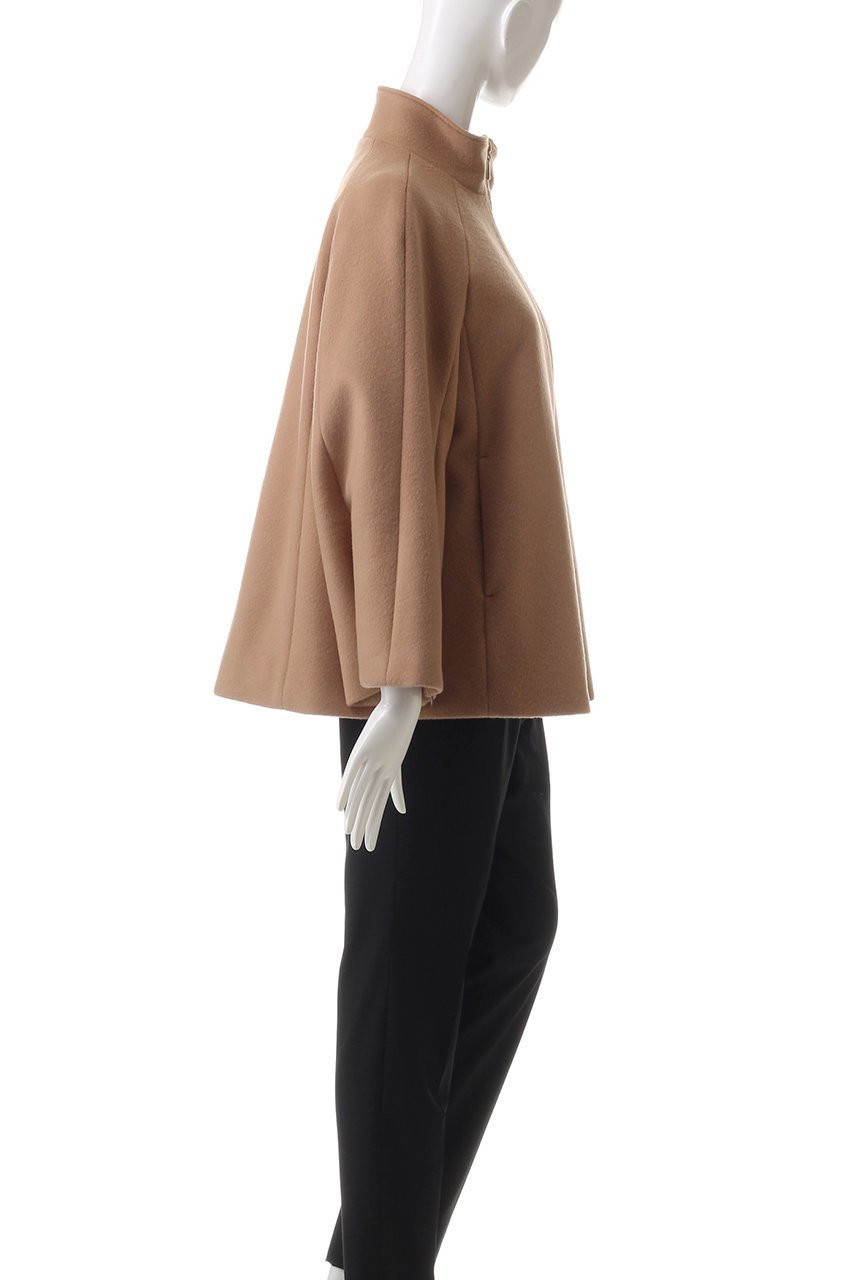 【アルアバイル/allureville】の【Loulou Willoughby】シャルムビーバーケープ風コート 人気、トレンドファッション・服の通販 founy(ファニー) 　ファッション　Fashion　レディースファッション　Fashion for Women　アウター　Coat / Outerwear Collection　コート・ロングコート・ピーコート　Long Coats, Peacoats & More　ショート　Short, Short Length　スリット　Slit, Slit Detail　スリーブ　Sleeve, Long Sleeve / Short Sleeve　フロント　Front, Front Design　エレガント 上品　Elegant　other-3|ID: prp329100004222228 ipo3291000000032944790