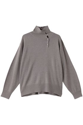 【ミズイロ インド/mizuiro ind】 high neck P/O with button プルオーバー人気、トレンドファッション・服の通販 founy(ファニー) ファッション Fashion レディースファッション WOMEN トップス・カットソー Tops/Tshirt ニット Knit Tops プルオーバー Pullover アシンメトリー Asymmetry シンプル Simple ハイネック High Neck NEW・新作・新着・新入荷 New Arrivals |ID:prp329100004222235