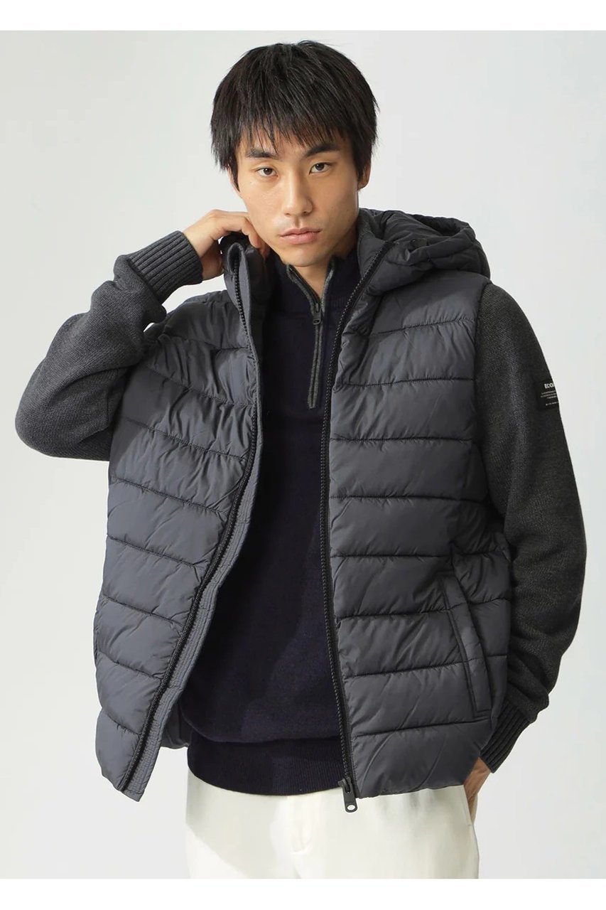 【エコアルフ/ECOALF / MEN】の【MEN】DENALI ニットコンビ アウター/DENALI KNIT MAN インテリア・キッズ・メンズ・レディースファッション・服の通販 founy(ファニー) ファッション Fashion メンズファッション Fashion for Men アウター Men's Coats Outerwear インナー Innerwear コンビ Combo, Combination Style ジップ Zip, Zipper ジャケット Jacket, Outerwear フィット Fit, Slim Fit ブロッキング Color Blocking, Panel Design ポケット Pocket, Pocket Detail グレー|ID: prp329100004222243 ipo3291000000034958936