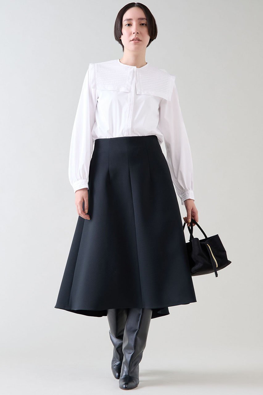 【マルティニーク/martinique】のピンタックカラーブラウス 人気、トレンドファッション・服の通販 founy(ファニー) 　ファッション　Fashion　レディースファッション　Fashion for Women　トップス・カットソー　Cut & Sew Tops　シャツ・ブラウス・オフィスカジュアル　Elegant Blouses & Button-Ups　おすすめ　Recommended / Our Picks　カフス　Cuff Design　カーディガン　Cardigan, Knitwear　スリーブ　Sleeve, Long Sleeve / Short Sleeve　タイプライター　Typewriter Fabric, Crisp Cotton　ロング　Long, Long-Length　再入荷　Restock / Back in Stock　other-4|ID: prp329100004222246 ipo3291000000032704592