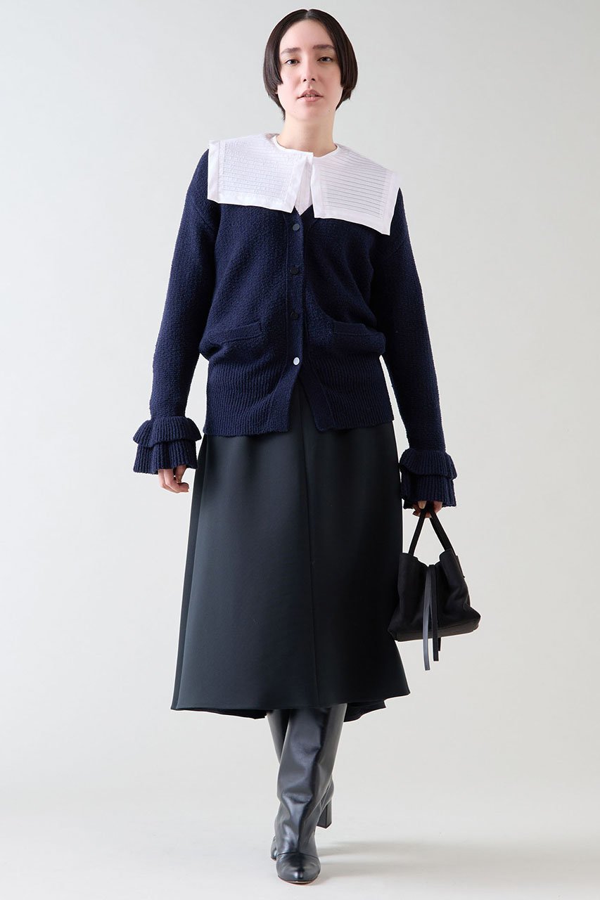 【マルティニーク/martinique】のピンタックカラーブラウス 人気、トレンドファッション・服の通販 founy(ファニー) 　ファッション　Fashion　レディースファッション　Fashion for Women　トップス・カットソー　Cut & Sew Tops　シャツ・ブラウス・オフィスカジュアル　Elegant Blouses & Button-Ups　おすすめ　Recommended / Our Picks　カフス　Cuff Design　カーディガン　Cardigan, Knitwear　スリーブ　Sleeve, Long Sleeve / Short Sleeve　タイプライター　Typewriter Fabric, Crisp Cotton　ロング　Long, Long-Length　再入荷　Restock / Back in Stock　other-6|ID: prp329100004222246 ipo3291000000032704596
