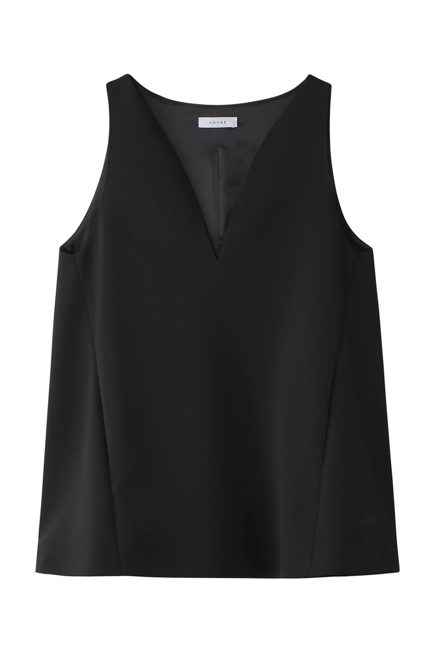 【アドーア/ADORE】のスキューバージャージーカットソー インテリア・キッズ・メンズ・レディースファッション・服の通販 founy(ファニー) 　ファッション　Fashion　レディースファッション　Fashion for Women　トップス・カットソー　Cut & Sew Tops　キャミソール&ノースリーブ　Camisoles & Sleeveless Tops　シャツ・ブラウス・オフィスカジュアル　Elegant Blouses & Button-Ups　ロングTシャツ・Tシャツ　Longline T-Shirts & Tees　カットソー・ベーシックTシャツ　Cut-and-Sewn Tops / Stretch Tees & Basics　アウター　Coat / Outerwear Collection　おすすめ　Recommended / Our Picks　インナー　Innerwear　カッティング　Cutting Detail　キャミソール　Camisole, Spaghetti Strap Top　セットアップ　Set-Up, Coordinated Outfit　タンク　Tank Top, Sleeveless Top　ポケット　Pocket, Pocket Detail　ラウンド　Round, Round Neck　ブラック|ID: prp329100004222256 ipo3291000000035810542