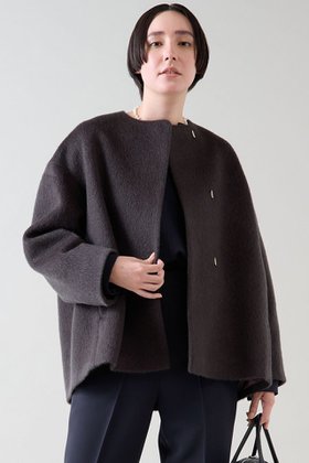 【マルティニーク/martinique】のノーカラーコート 人気、トレンドファッション・服の通販 founy(ファニー) ファッション Fashion レディースファッション Fashion for Women アウター Coat / Outerwear Collection コート・ロングコート・ピーコート Long Coats, Peacoats & More おすすめ Recommended / Our Picks ウォーム Warm Fabric ショルダー Shoulder, Shoulder Strap ショート Short, Short Length スリーブ Sleeve, Long Sleeve / Short Sleeve ドロップ Drop Shoulder, Dropped Style 定番 Standard, Basic Item |ID:prp329100004222267