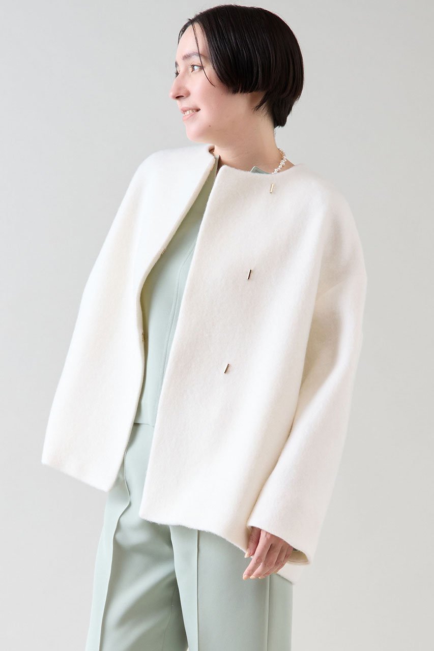 【マルティニーク/martinique】のノーカラーコート 人気、トレンドファッション・服の通販 founy(ファニー) 　ファッション　Fashion　レディースファッション　Fashion for Women　アウター　Coat / Outerwear Collection　コート・ロングコート・ピーコート　Long Coats, Peacoats & More　おすすめ　Recommended / Our Picks　ウォーム　Warm Fabric　ショルダー　Shoulder, Shoulder Strap　ショート　Short, Short Length　スリーブ　Sleeve, Long Sleeve / Short Sleeve　ドロップ　Drop Shoulder, Dropped Style　定番　Standard, Basic Item　other-2|ID: prp329100004222267 ipo3291000000032942797