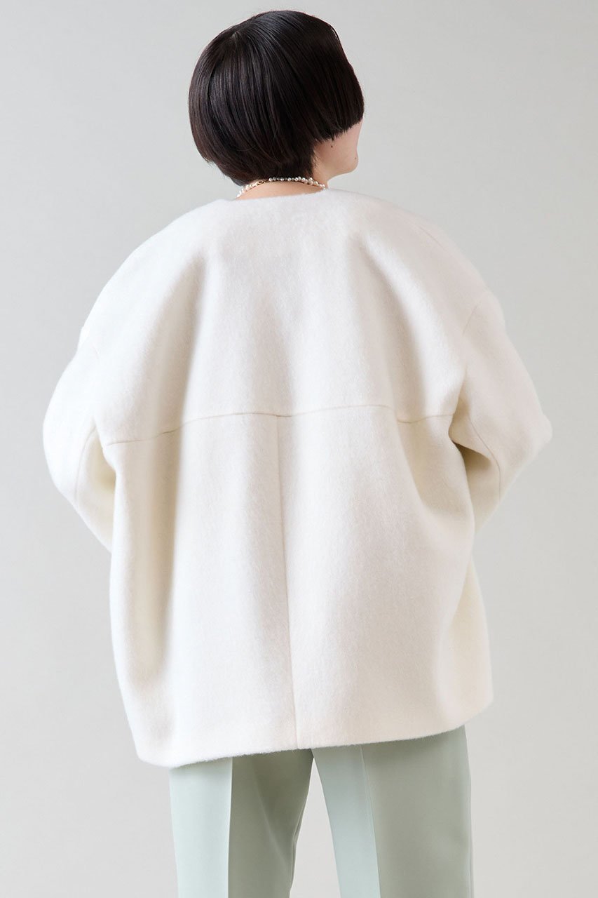 【マルティニーク/martinique】のノーカラーコート 人気、トレンドファッション・服の通販 founy(ファニー) 　ファッション　Fashion　レディースファッション　Fashion for Women　アウター　Coat / Outerwear Collection　コート・ロングコート・ピーコート　Long Coats, Peacoats & More　おすすめ　Recommended / Our Picks　ウォーム　Warm Fabric　ショルダー　Shoulder, Shoulder Strap　ショート　Short, Short Length　スリーブ　Sleeve, Long Sleeve / Short Sleeve　ドロップ　Drop Shoulder, Dropped Style　定番　Standard, Basic Item　other-3|ID: prp329100004222267 ipo3291000000032942804
