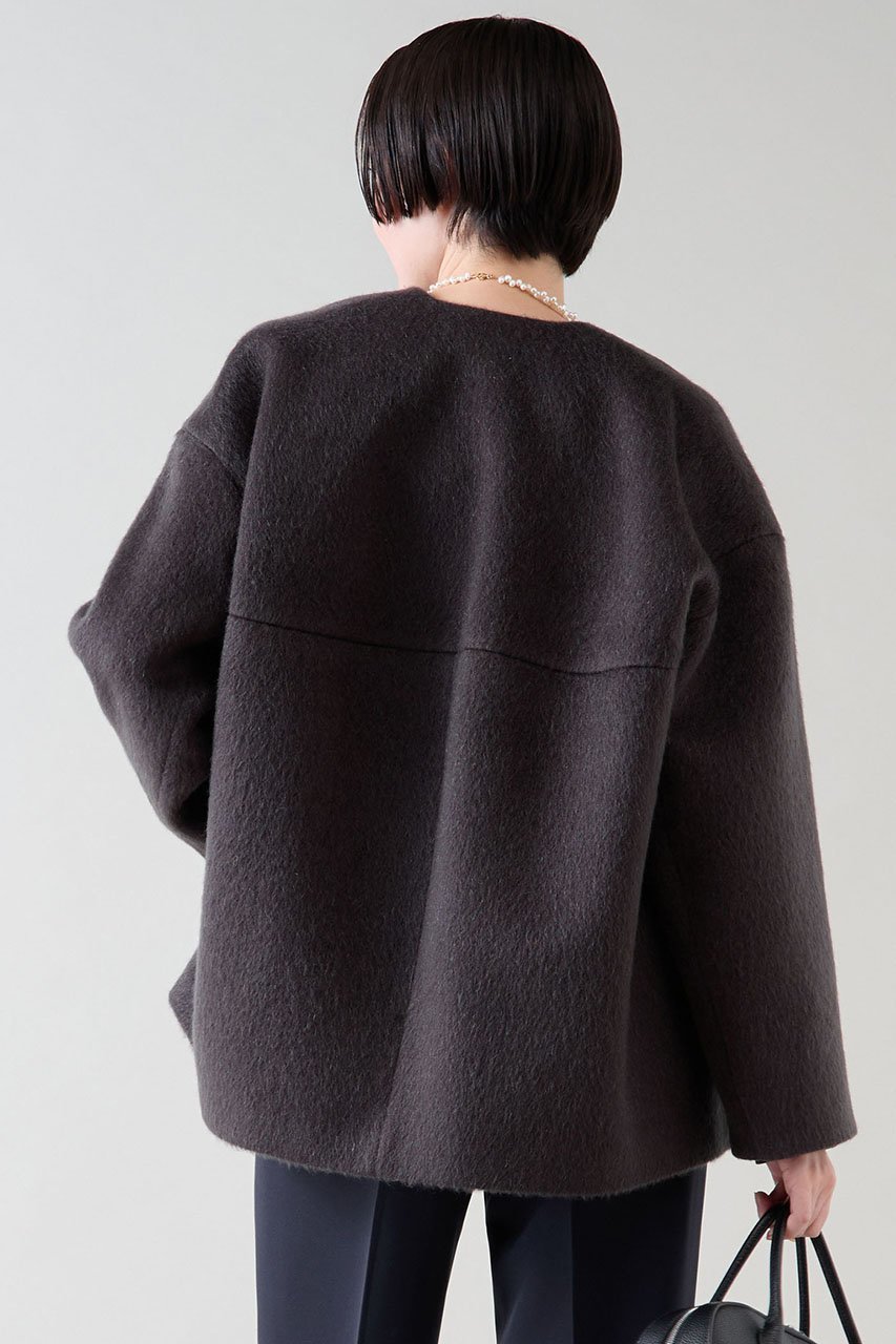 【マルティニーク/martinique】のノーカラーコート 人気、トレンドファッション・服の通販 founy(ファニー) 　ファッション　Fashion　レディースファッション　Fashion for Women　アウター　Coat / Outerwear Collection　コート・ロングコート・ピーコート　Long Coats, Peacoats & More　おすすめ　Recommended / Our Picks　ウォーム　Warm Fabric　ショルダー　Shoulder, Shoulder Strap　ショート　Short, Short Length　スリーブ　Sleeve, Long Sleeve / Short Sleeve　ドロップ　Drop Shoulder, Dropped Style　定番　Standard, Basic Item　other-3|ID: prp329100004222267 ipo3291000000035302725