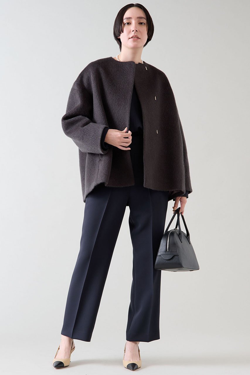 【マルティニーク/martinique】のノーカラーコート 人気、トレンドファッション・服の通販 founy(ファニー) 　ファッション　Fashion　レディースファッション　Fashion for Women　アウター　Coat / Outerwear Collection　コート・ロングコート・ピーコート　Long Coats, Peacoats & More　おすすめ　Recommended / Our Picks　ウォーム　Warm Fabric　ショルダー　Shoulder, Shoulder Strap　ショート　Short, Short Length　スリーブ　Sleeve, Long Sleeve / Short Sleeve　ドロップ　Drop Shoulder, Dropped Style　定番　Standard, Basic Item　other-4|ID: prp329100004222267 ipo3291000000035302726