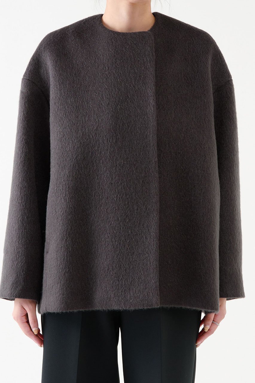 【マルティニーク/martinique】のノーカラーコート 人気、トレンドファッション・服の通販 founy(ファニー) 　ファッション　Fashion　レディースファッション　Fashion for Women　アウター　Coat / Outerwear Collection　コート・ロングコート・ピーコート　Long Coats, Peacoats & More　おすすめ　Recommended / Our Picks　ウォーム　Warm Fabric　ショルダー　Shoulder, Shoulder Strap　ショート　Short, Short Length　スリーブ　Sleeve, Long Sleeve / Short Sleeve　ドロップ　Drop Shoulder, Dropped Style　定番　Standard, Basic Item　other-7|ID: prp329100004222267 ipo3291000000035302732