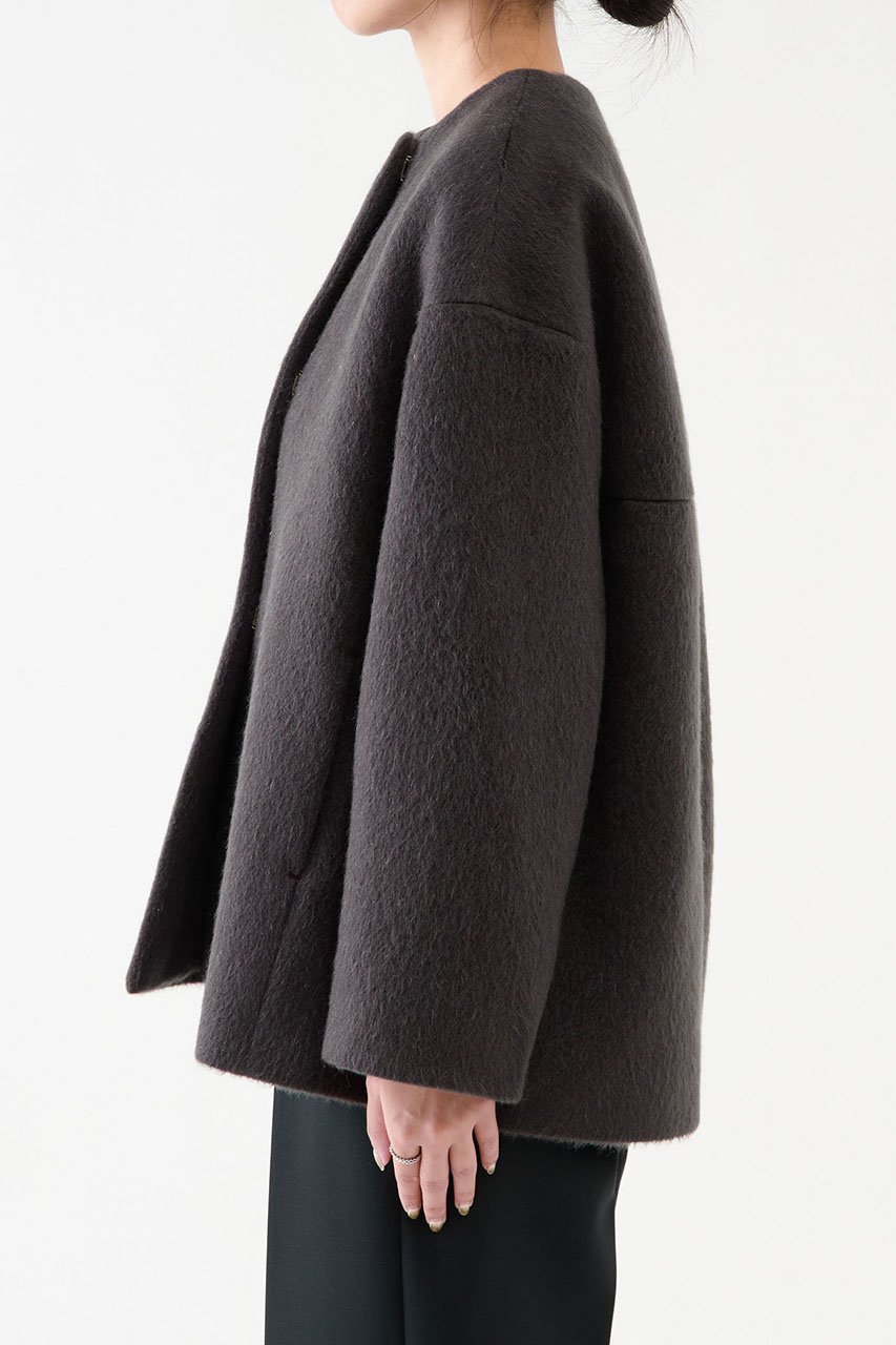 【マルティニーク/martinique】のノーカラーコート 人気、トレンドファッション・服の通販 founy(ファニー) 　ファッション　Fashion　レディースファッション　Fashion for Women　アウター　Coat / Outerwear Collection　コート・ロングコート・ピーコート　Long Coats, Peacoats & More　おすすめ　Recommended / Our Picks　ウォーム　Warm Fabric　ショルダー　Shoulder, Shoulder Strap　ショート　Short, Short Length　スリーブ　Sleeve, Long Sleeve / Short Sleeve　ドロップ　Drop Shoulder, Dropped Style　定番　Standard, Basic Item　other-8|ID: prp329100004222267 ipo3291000000035302734