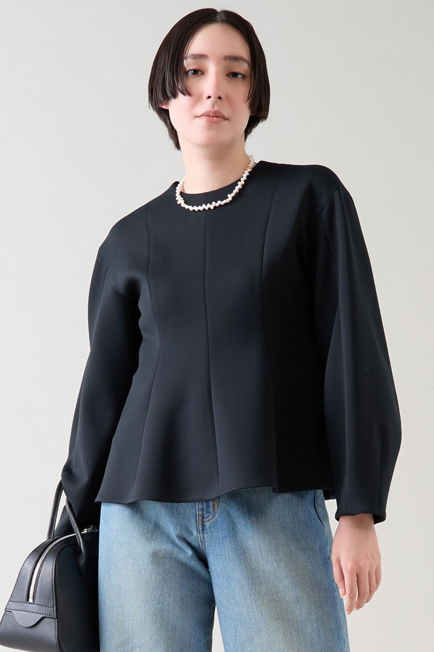 【マルティニーク/martinique】のポンチブラウス(セットアップ可) インテリア・キッズ・メンズ・レディースファッション・服の通販 founy(ファニー) 　ファッション　Fashion　レディースファッション　Fashion for Women　トップス・カットソー　Cut & Sew Tops　シャツ・ブラウス・オフィスカジュアル　Elegant Blouses & Button-Ups　おすすめ　Recommended / Our Picks　アクセサリー　Fashion Accessories　スリーブ　Sleeve, Long Sleeve / Short Sleeve　セットアップ　Set-Up, Coordinated Outfit　ティアード　Tiered, Tiered Style　フレア　Flare, Flared　ロング　Long, Long-Length　定番　Standard, Basic Item　ブラック|ID: prp329100004222268 ipo3291000000035731656