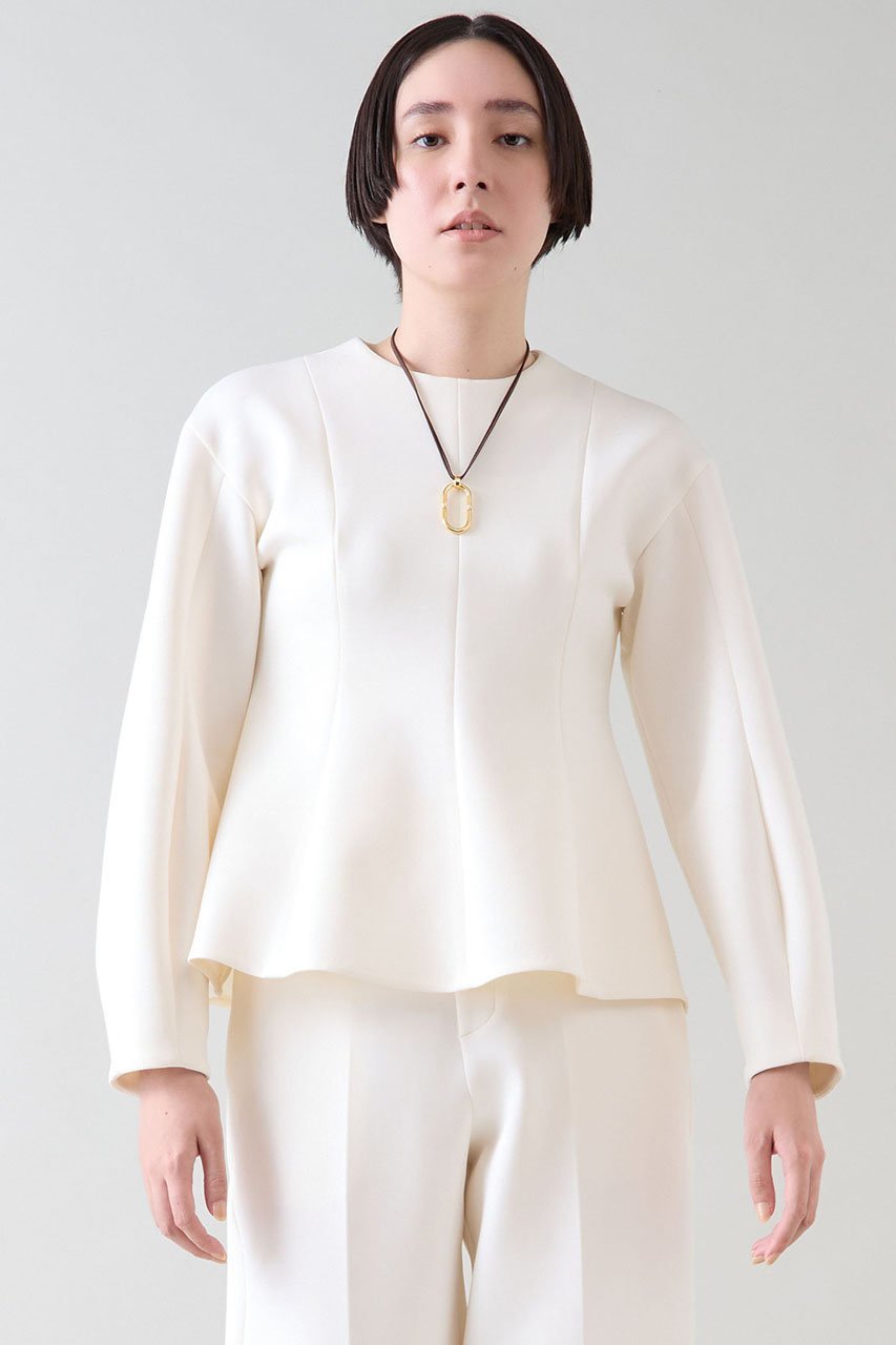 【マルティニーク/martinique】のポンチブラウス(セットアップ可) インテリア・キッズ・メンズ・レディースファッション・服の通販 founy(ファニー) 　ファッション　Fashion　レディースファッション　Fashion for Women　トップス・カットソー　Cut & Sew Tops　シャツ・ブラウス・オフィスカジュアル　Elegant Blouses & Button-Ups　おすすめ　Recommended / Our Picks　アクセサリー　Fashion Accessories　スリーブ　Sleeve, Long Sleeve / Short Sleeve　セットアップ　Set-Up, Coordinated Outfit　ティアード　Tiered, Tiered Style　フレア　Flare, Flared　ロング　Long, Long-Length　定番　Standard, Basic Item　オフホワイト|ID: prp329100004222268 ipo3291000000035731661