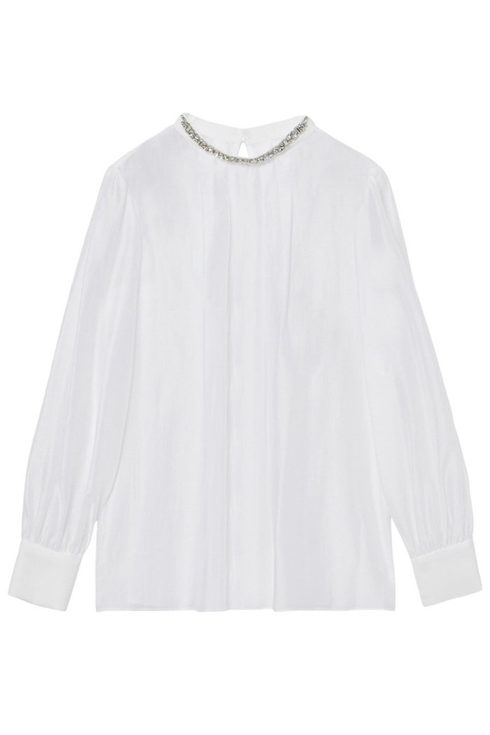 【アナイ/ANAYI】のシルキーオーガンジービジューブラウス インテリア・キッズ・メンズ・レディースファッション・服の通販 founy(ファニー) https://founy.com/ ファッション Fashion レディースファッション Fashion for Women トップス・カットソー Cut & Sew Tops シャツ・ブラウス・オフィスカジュアル Elegant Blouses & Button-Ups エレガント 上品 Elegant オーガンジー Organza Fabric カフス Cuff Design コレクション Collection, Seasonal Line スタンド Stand Collar, Upright Stand スリット Slit, Slit Detail スリーブ Sleeve, Long Sleeve / Short Sleeve テクスチャー Texture, Textured Fabric バレエ Ballet, Ballet Style ビジュー Bijou, Jewel-like Accent ボトム Bottoms, Lower Wear モダン Modern, Contemporary ロング Long, Long-Length 冬 Winter / This Winter おすすめ Recommended / Our Picks |ID: prp329100004222328 ipo3291000000032886627
