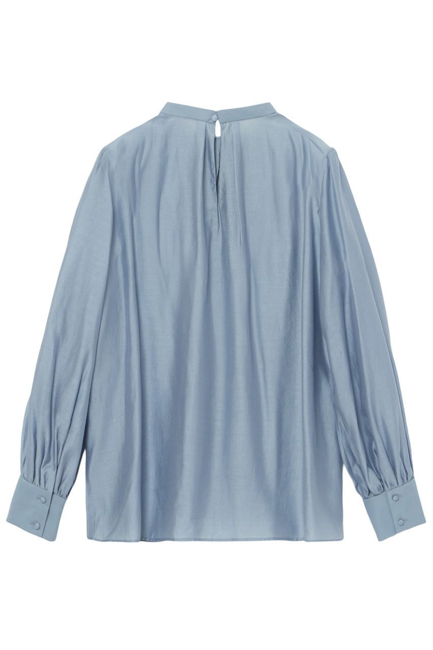 【アナイ/ANAYI】のシルキーオーガンジービジューブラウス 人気、トレンドファッション・服の通販 founy(ファニー) 　ファッション　Fashion　レディースファッション　Fashion for Women　トップス・カットソー　Cut & Sew Tops　シャツ・ブラウス・オフィスカジュアル　Elegant Blouses & Button-Ups　エレガント 上品　Elegant　オーガンジー　Organza Fabric　カフス　Cuff Design　コレクション　Collection, Seasonal Line　スタンド　Stand Collar, Upright Stand　スリット　Slit, Slit Detail　スリーブ　Sleeve, Long Sleeve / Short Sleeve　テクスチャー　Texture, Textured Fabric　バレエ　Ballet, Ballet Style　ビジュー　Bijou, Jewel-like Accent　ボトム　Bottoms, Lower Wear　モダン　Modern, Contemporary　ロング　Long, Long-Length　冬　Winter / This Winter　再入荷　Restock / Back in Stock　おすすめ　Recommended / Our Picks　other-2|ID: prp329100004222328 ipo3291000000035052300