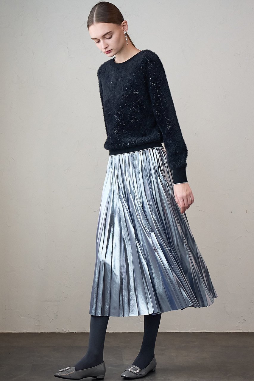 【アナイ/ANAYI】のホイルクリスタルプリーツスカート 人気、トレンドファッション・服の通販 founy(ファニー) 　ファッション　Fashion　レディースファッション　WOMEN　スカート　Skirt　プリーツスカート　Pleated Skirts　ロングスカート　Long Skirt　クリスタル　Crystal　シルバー　Silver　ジャージー　Jersey　バレエ　Ballet　プリント　Print　プリーツ　Pleats　ロング　Long　冬　Winter　おすすめ　Recommend　ホリデーシーズン　Holiday　other-5|ID: prp329100004222335 ipo3291000000031384646