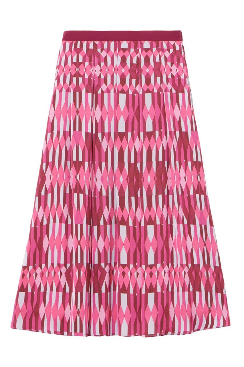【アナイ/ANAYI】のアイシクルプリントタックスカート 人気、トレンドファッション・服の通販 founy(ファニー) 　ファッション　Fashion　レディースファッション　Fashion for Women　スカート　Skirts　ロングスカート　Long Skirts / Maxi & Midi Skirts　エレガント 上品　Elegant　クール　Cool, Chic　コレクション　Collection, Seasonal Line　サテン　Satin, Glossy Fabric　セットアップ　Set-Up, Coordinated Outfit　テクスチャー　Texture, Textured Fabric　バレエ　Ballet, Ballet Style　フレア　Flare, Flared　フレアースカート　Flared Skirt, A-Line Skirt　プリント　Print, Printed Pattern　ミドル　Middle Length, Mid Height　モチーフ　Motif, Design Theme　ロング　Long, Long-Length　冬　Winter / This Winter　おすすめ　Recommended / Our Picks　 other-1|ID: prp329100004222336 ipo3291000000032823325