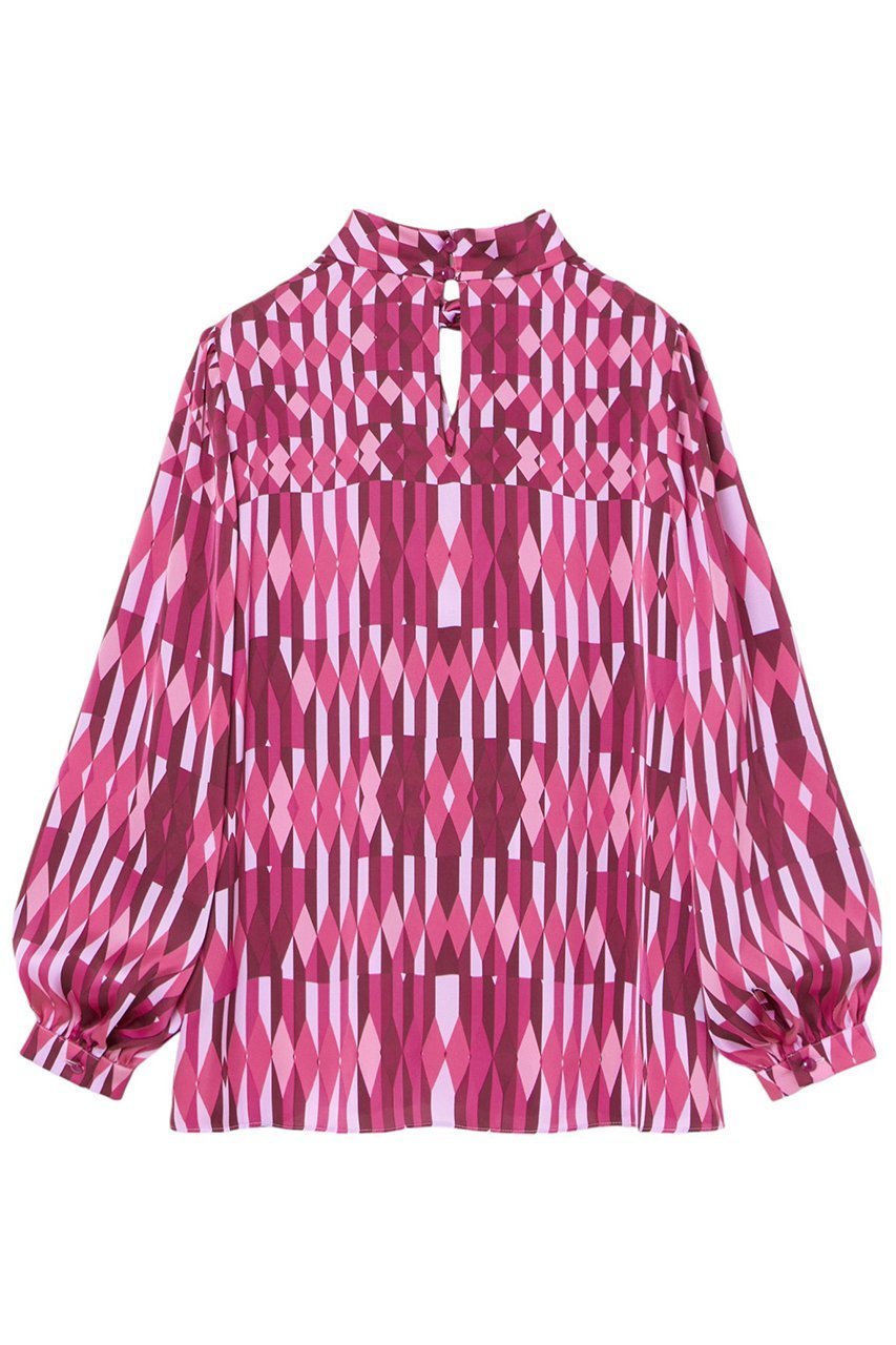 【アナイ/ANAYI】のアイシクルプリントカシュクールネックブラウス 人気、トレンドファッション・服の通販 founy(ファニー) 　ファッション　Fashion　レディースファッション　Fashion for Women　トップス・カットソー　Cut & Sew Tops　シャツ・ブラウス・オフィスカジュアル　Elegant Blouses & Button-Ups　カシュクール　Wrap Design　クール　Cool, Chic　コレクション　Collection, Seasonal Line　サテン　Satin, Glossy Fabric　スリット　Slit, Slit Detail　スリーブ　Sleeve, Long Sleeve / Short Sleeve　セットアップ　Set-Up, Coordinated Outfit　テクスチャー　Texture, Textured Fabric　バレエ　Ballet, Ballet Style　フロント　Front, Front Design　プリント　Print, Printed Pattern　モチーフ　Motif, Design Theme　ロング　Long, Long-Length　冬　Winter / This Winter　おすすめ　Recommended / Our Picks　other-2|ID: prp329100004222337 ipo3291000000032886677