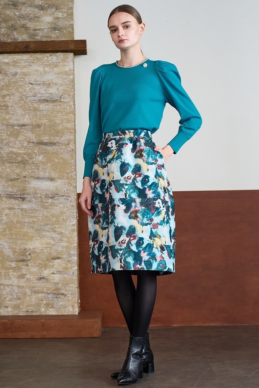 【アナイ/ANAYI】のオーロラジャガードコクーンスカート 人気、トレンドファッション・服の通販 founy(ファニー) 　ファッション　Fashion　レディースファッション　Fashion for Women　スカート　Skirts　イタリア　Italy　コクーン　Cocoon, Cocoon Silhouette　コレクション　Collection, Seasonal Line　シンプル　Simple, Minimal　ジャカード／ジャガード　Jacquard, Woven Pattern　テクスチャー　Texture, Textured Fabric　バレエ　Ballet, Ballet Style　ポケット　Pocket, Pocket Detail　別注　Limited Edition, Custom Order　冬　Winter / This Winter　other-7|ID: prp329100004222343 ipo3291000000032823343