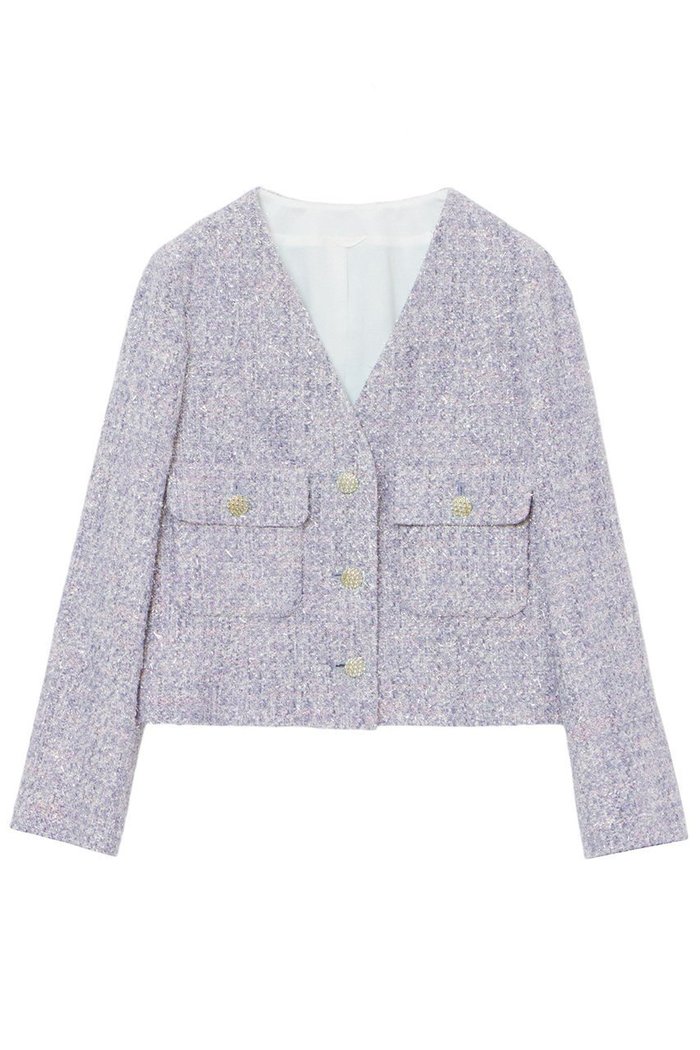 【アナイ/ANAYI】のメタルシャギーツイードVネックジャケット インテリア・キッズ・メンズ・レディースファッション・服の通販 founy(ファニー) https://founy.com/ ファッション Fashion レディースファッション Fashion for Women アウター Coat / Outerwear Collection レディースジャケット・軽アウター Jackets コレクション Collection, Seasonal Line コンパクト Compact, Small Size シンプル Simple, Minimal ジャケット Jacket, Outerwear セットアップ Set-Up, Coordinated Outfit ツイード Twill, Twill Weave テクスチャー Texture, Textured Fabric デコルテ Décolleté, Neckline バランス Balance, Style Balance バレエ Ballet, Ballet Style フラップ Flap, Flap Pocket ポケット Pocket, Pocket Detail 冬 Winter / This Winter エレガント 上品 Elegant |ID: prp329100004222350 ipo3291000000032935773