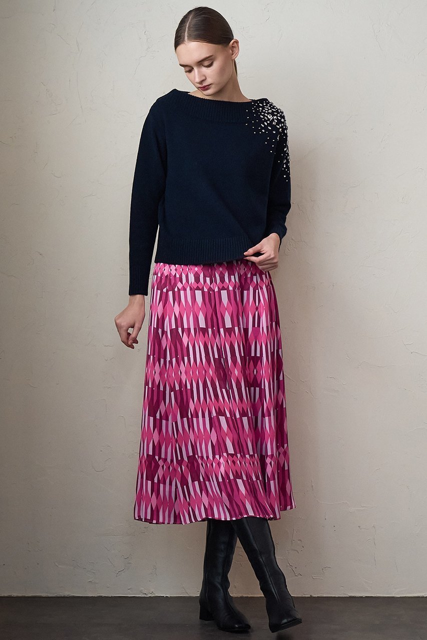 【アナイ/ANAYI】のスノーフレークプルオーバー 人気、トレンドファッション・服の通販 founy(ファニー) 　ファッション　Fashion　レディースファッション　Fashion for Women　トップス・カットソー　Cut & Sew Tops　ニット　Knit Tops & Sweaters　カジュアルプルオーバー・ニットトップス　Pullovers & Knit Tops / Casual Pullovers　アシンメトリー　Asymmetrical Style　エレガント 上品　Elegant　コレクション　Collection, Seasonal Line　ダイヤモンド　Diamond, Brilliant Cut　テクスチャー　Texture, Textured Fabric　バレエ　Ballet, Ballet Style　ビジュー　Bijou, Jewel-like Accent　ミドル　Middle Length, Mid Height　モチーフ　Motif, Design Theme　再入荷　Restock / Back in Stock　冬　Winter / This Winter　other-5|ID: prp329100004222356 ipo3291000000035055178