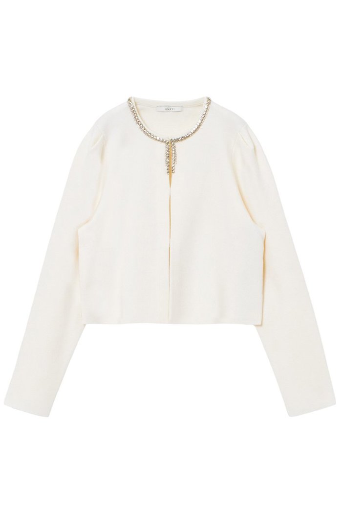 【アナイ/ANAYI】のビジューネックメリノスムースカーディガン インテリア・キッズ・メンズ・レディースファッション・服の通販 founy(ファニー) https://founy.com/ ファッション Fashion レディースファッション Fashion for Women トップス・カットソー Cut & Sew Tops ニット Knit Tops & Sweaters カーディガン・羽織り Layered Style Cardigans カーディガン Cardigan, Knitwear コレクション Collection, Seasonal Line ショート Short, Short Length ストレッチ Stretch, Stretchy Fabric テクスチャー Texture, Textured Fabric バレエ Ballet, Ballet Style ボレロ Bolero, Short Cardigan 冬 Winter / This Winter おすすめ Recommended / Our Picks |ID: prp329100004222359 ipo3291000000032912227