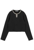 【アナイ/ANAYI】のビジューネックメリノスムースカーディガン ブラック|ID: prp329100004222359 ipo3291000000032912248