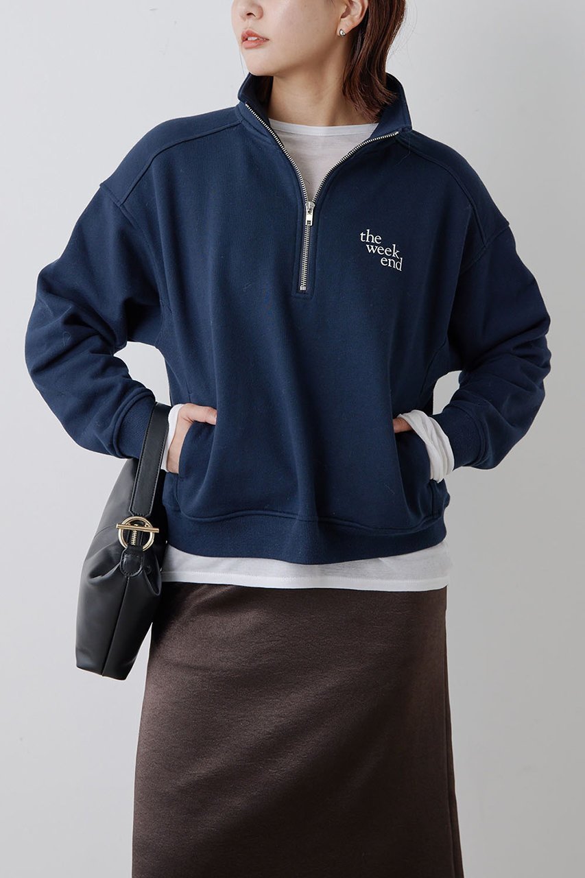 【ガリャルダガランテ/GALLARDAGALANTE】のハーフZIP裏起毛スウェット 人気、トレンドファッション・服の通販 founy(ファニー) 　ファッション　Fashion　レディースファッション　Fashion for Women　トップス・カットソー　Cut & Sew Tops　シャツ・ブラウス・オフィスカジュアル　Elegant Blouses & Button-Ups　レディースパーカー・カジュアルフーディー　Casual Hoodies & Sweatshirts　ロングTシャツ・Tシャツ　Longline T-Shirts & Tees　スウェット・クルーネックトップス　Sweatshirts & Crewnecks / Relaxed Fit Sweat Tops　カットソー・ベーシックTシャツ　Cut-and-Sewn Tops / Stretch Tees & Basics　おすすめ　Recommended / Our Picks　ショート　Short, Short Length　スウェット / スエット　Sweatshirt, Sweatwear　スラックス　Slacks, Dress Pants　ハーフ　Half, Half-Length　ミックス　Mix, Mixed Style　other-6|ID: prp329100004222380 ipo3291000000032893120