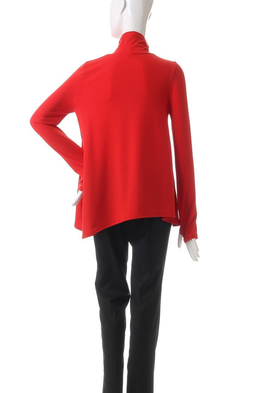 【ランバン オン ブルー/LANVIN en Bleu】のアシンメカーブヘムカットソー 人気、トレンドファッション・服の通販 founy(ファニー) 　ファッション　Fashion　レディースファッション　Fashion for Women　トップス・カットソー　Cut & Sew Tops　シャツ・ブラウス・オフィスカジュアル　Elegant Blouses & Button-Ups　ロングTシャツ・Tシャツ　Longline T-Shirts & Tees　カットソー・ベーシックTシャツ　Cut-and-Sewn Tops / Stretch Tees & Basics　なめらか　Smooth, Silky Texture　アシンメトリー　Asymmetrical Style　カットソー　Cut and Sewn Top　シンプル　Simple, Minimal　スリーブ　Sleeve, Long Sleeve / Short Sleeve　ボトム　Bottoms, Lower Wear　ロング　Long, Long-Length　エレガント 上品　Elegant　other-4|ID: prp329100004222397 ipo3291000000032887964