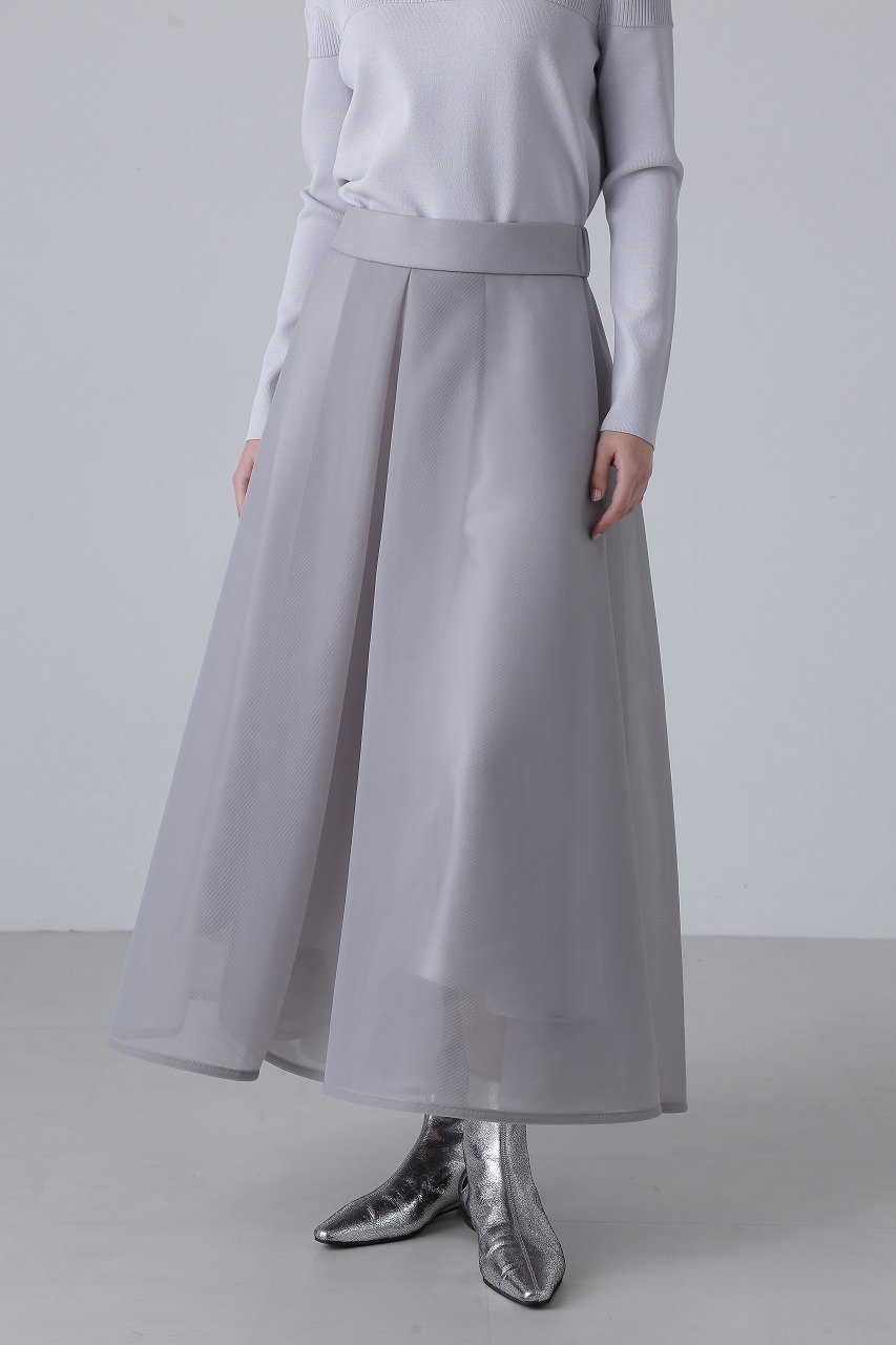 【アドーア/ADORE】のシアーメッシュラッセルスカート インテリア・キッズ・メンズ・レディースファッション・服の通販 founy(ファニー) 　ファッション　Fashion　レディースファッション　Fashion for Women　スカート　Skirts　ロングスカート　Long Skirts / Maxi & Midi Skirts　シアー　Sheer, See-Through　スポーティ　Sporty, Casual Athletic　フロント　Front, Front Design　ボックス　Boxy, Box Shape　メッシュ　Mesh, Net Fabric　ロング　Long, Long-Length　グレー|ID: prp329100004225222 ipo3291000000032823780