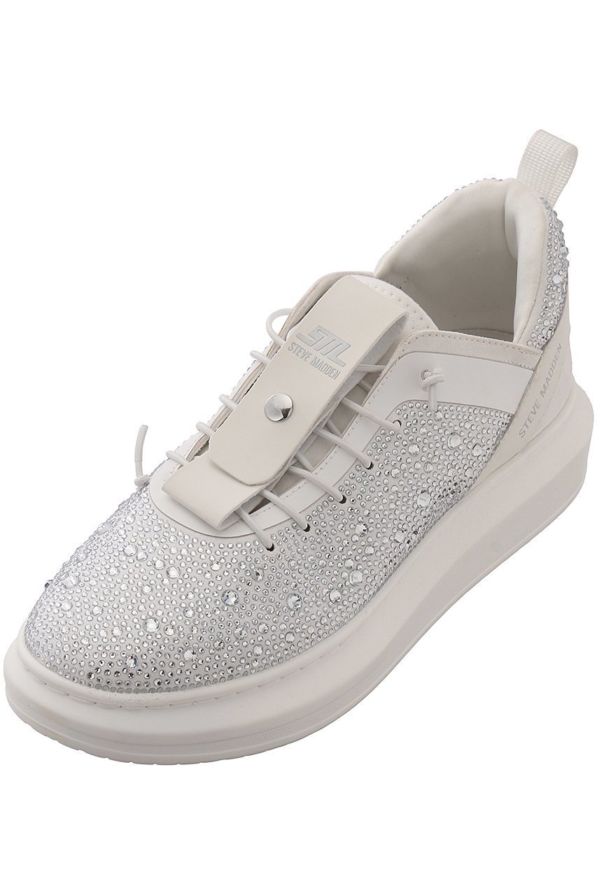【スティーブマデン/STEVE MADDEN】のGAMEDAY-R ラインストーン厚底スニーカー インテリア・キッズ・メンズ・レディースファッション・服の通販 founy(ファニー) 　ファッション　Fashion　レディースファッション　Fashion for Women　エレガント 上品　Elegant　ストーン　Stone, Gem-Like　スニーカー　Sneakers, Trainers　スポーティ　Sporty, Casual Athletic　リュクス　Luxury, Elegant, High-End, Chic　厚底　Platform Shoes　ホワイト|ID: prp329100004225251 ipo3291000000035058580