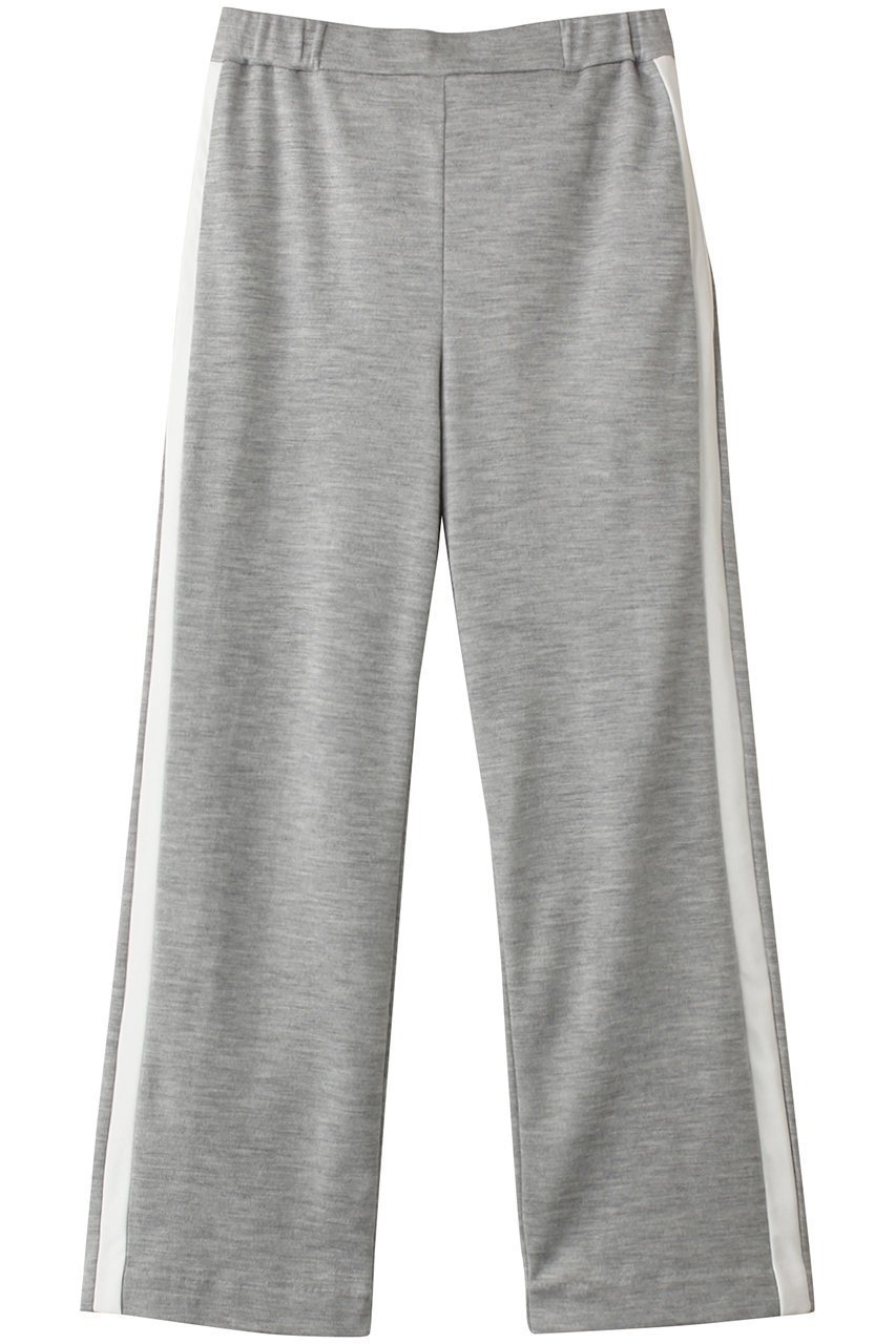 【ルームエイト/Room no.8】のプレスウール サイドライン パンツ インテリア・キッズ・メンズ・レディースファッション・服の通販 founy(ファニー) 　ファッション　Fashion　レディースファッション　Fashion for Women　パンツ　Pants & Trousers　スポーティ　Sporty, Casual Athletic　リラックス　Relax, Relaxed Fit　ワイド　Wide, Wide Fit　ライトグレー/ホワイト|ID: prp329100004225269 ipo3291000000035419724