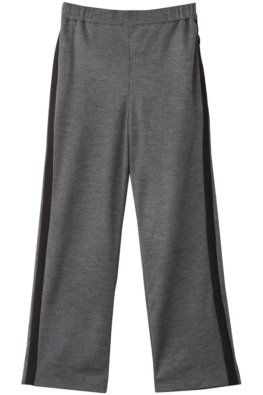 【ルームエイト/Room no.8】のプレスウール サイドライン パンツ インテリア・キッズ・メンズ・レディースファッション・服の通販 founy(ファニー) 　ファッション　Fashion　レディースファッション　Fashion for Women　パンツ　Pants & Trousers　スポーティ　Sporty, Casual Athletic　リラックス　Relax, Relaxed Fit　ワイド　Wide, Wide Fit　チャコール/ブラック|ID: prp329100004225269 ipo3291000000035419725