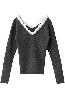 【クラネ/CLANE】 2WAY FRILL V NECK KNIT TOPS ニット人気、トレンドファッション・服の通販 founy(ファニー) ファッション Fashion レディースファッション WOMEN トップス・カットソー Tops/Tshirt ニット Knit Tops プルオーバー Pullover オフショルダー Off Shoulder デコルテ Decolletage フリル Frills エレガント 上品 Elegant NEW・新作・新着・新入荷 New Arrivals |ID:prp329100004227509