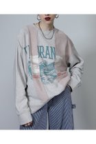 【ローズバッド/ROSE BUD】のヴィンテージロゴリメイクライクトップス 人気、トレンドファッション・服の通販 founy(ファニー) ファッション Fashion レディースファッション WOMEN トップス・カットソー Tops/Tshirt シャツ/ブラウス Shirts/Blouses ロング / Tシャツ T-Shirts カットソー Cut and Sewn イラスト Illustration スリーブ Sleeve プリント Print リメイク Remake ロング Long ヴィンテージ Vintage NEW・新作・新着・新入荷 New Arrivals thumbnail グレー|ID: prp329100004227516 ipo3291000000029290084