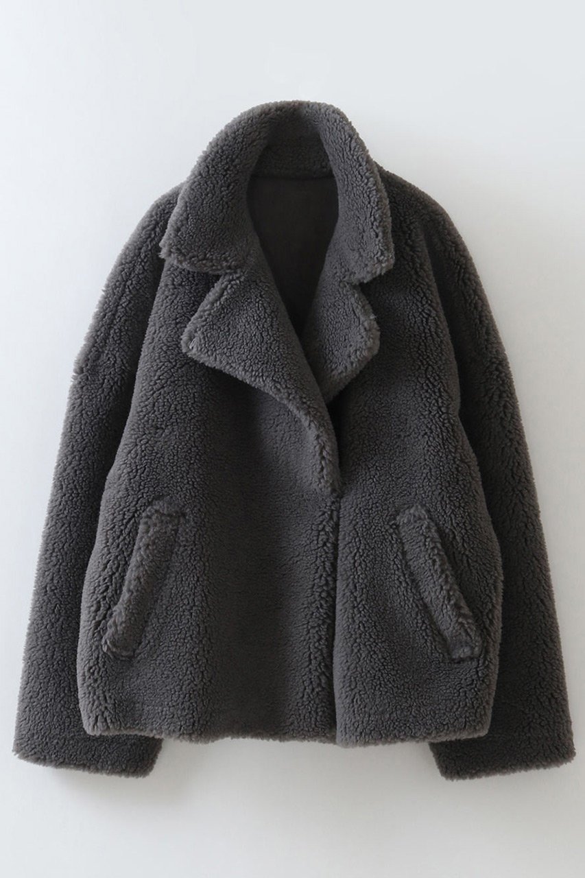 【ハー/HER.】のボアショートコート インテリア・キッズ・メンズ・レディースファッション・服の通販 founy(ファニー) ファッション Fashion レディースファッション Fashion for Women アウター Coat / Outerwear Collection コート・ロングコート・ピーコート Long Coats, Peacoats & More ショート Short, Short Length シンプル Simple, Minimal グレー|ID: prp329100004229279 ipo3291000000032942554