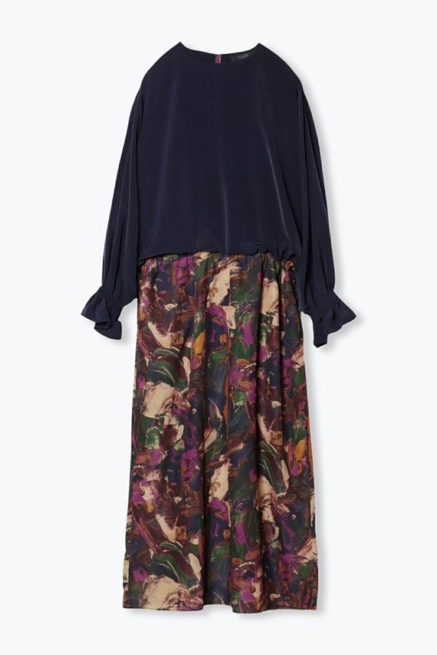 【レリル/lelill】の2TONE OP 人気、トレンドファッション・服の通販 founy(ファニー) 　ファッション　Fashion　レディースファッション　WOMEN　ワンピース　Dress　チュニック　Tunic　カーディガン　Cardigan　チュニック　Tunic　プリント　Print　エレガント 上品　Elegant　洗える　Washable　other-3|ID: prp329100004229282 ipo3291000000031383246