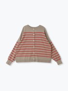 【レリル/lelill】の【日本製】2WAYワイドボーダーカーデ グレージュ|ID: prp329100004229285 ipo3291000000032856528