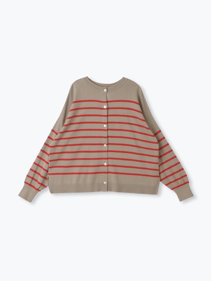 【レリル/lelill】の【日本製】2WAYワイドボーダーカーデ インテリア・キッズ・メンズ・レディースファッション・服の通販 founy(ファニー) 　ファッション　Fashion　レディースファッション　Fashion for Women　トップス・カットソー　Cut & Sew Tops　カーディガン・羽織り　Layered Style Cardigans　シャツ・ブラウス・オフィスカジュアル　Elegant Blouses & Button-Ups　ロングTシャツ・Tシャツ　Longline T-Shirts & Tees　カットソー・ベーシックTシャツ　Cut-and-Sewn Tops / Stretch Tees & Basics　カーディガン　Cardigan, Knitwear　日本製　Made In Japan　グレージュ|ID: prp329100004229285 ipo3291000000032856528