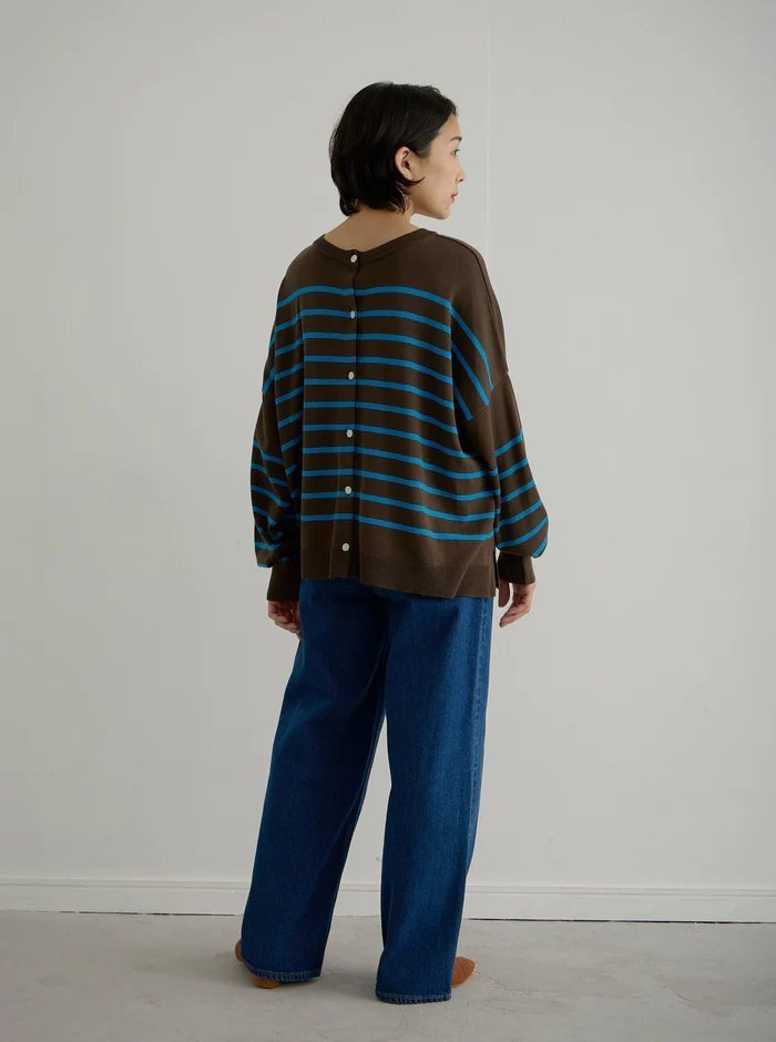 【レリル/lelill】の【日本製】2WAYワイドボーダーカーデ 人気、トレンドファッション・服の通販 founy(ファニー) 　ファッション　Fashion　レディースファッション　Fashion for Women　トップス・カットソー　Cut & Sew Tops　カーディガン・羽織り　Layered Style Cardigans　シャツ・ブラウス・オフィスカジュアル　Elegant Blouses & Button-Ups　ロングTシャツ・Tシャツ　Longline T-Shirts & Tees　カットソー・ベーシックTシャツ　Cut-and-Sewn Tops / Stretch Tees & Basics　カーディガン　Cardigan, Knitwear　日本製　Made In Japan　other-5|ID: prp329100004229285 ipo3291000000035343156