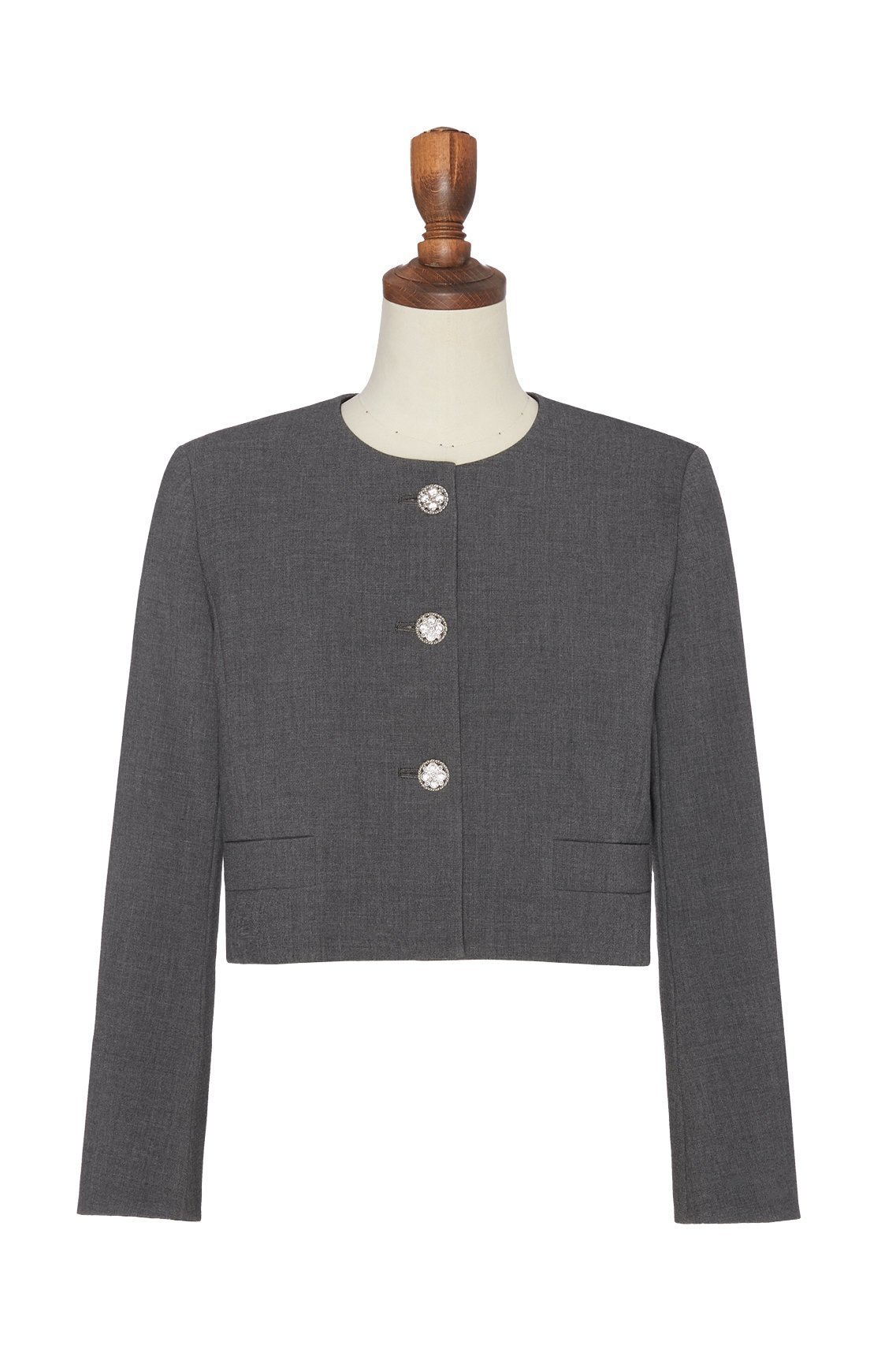 【デイジーリン/DAISY LIN】のUpper Class Jacket インテリア・キッズ・メンズ・レディースファッション・服の通販 founy(ファニー) 　ファッション　Fashion　レディースファッション　Fashion for Women　アウター　Coat / Outerwear Collection　レディースジャケット・軽アウター　Jackets　インナー　Innerwear　ウォッシャブル　Machine Washable　サテン　Satin, Glossy Fabric　ショルダー　Shoulder, Shoulder Strap　ジャケット　Jacket, Outerwear　ジュエリー　Jewelry, Accessories　ストレッチ　Stretch, Stretchy Fabric　スマート　Smart, Elegant　バランス　Balance, Style Balance　フォーマル　Formal, Dressy　ポケット　Pocket, Pocket Detail　ラウンド　Round, Round Neck　リッチグレー|ID: prp329100004229934 ipo3291000000032963274