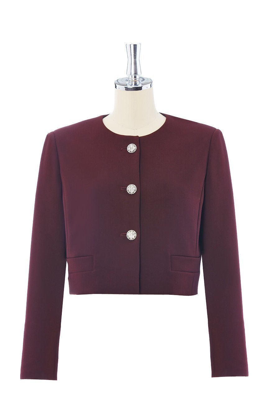 【デイジーリン/DAISY LIN】のUpper Class Jacket インテリア・キッズ・メンズ・レディースファッション・服の通販 founy(ファニー) 　ファッション　Fashion　レディースファッション　Fashion for Women　アウター　Coat / Outerwear Collection　レディースジャケット・軽アウター　Jackets　インナー　Innerwear　ウォッシャブル　Machine Washable　サテン　Satin, Glossy Fabric　ショルダー　Shoulder, Shoulder Strap　ジャケット　Jacket, Outerwear　ジュエリー　Jewelry, Accessories　ストレッチ　Stretch, Stretchy Fabric　スマート　Smart, Elegant　バランス　Balance, Style Balance　フォーマル　Formal, Dressy　ポケット　Pocket, Pocket Detail　ラウンド　Round, Round Neck　バーガンディー|ID: prp329100004229934 ipo3291000000032963279