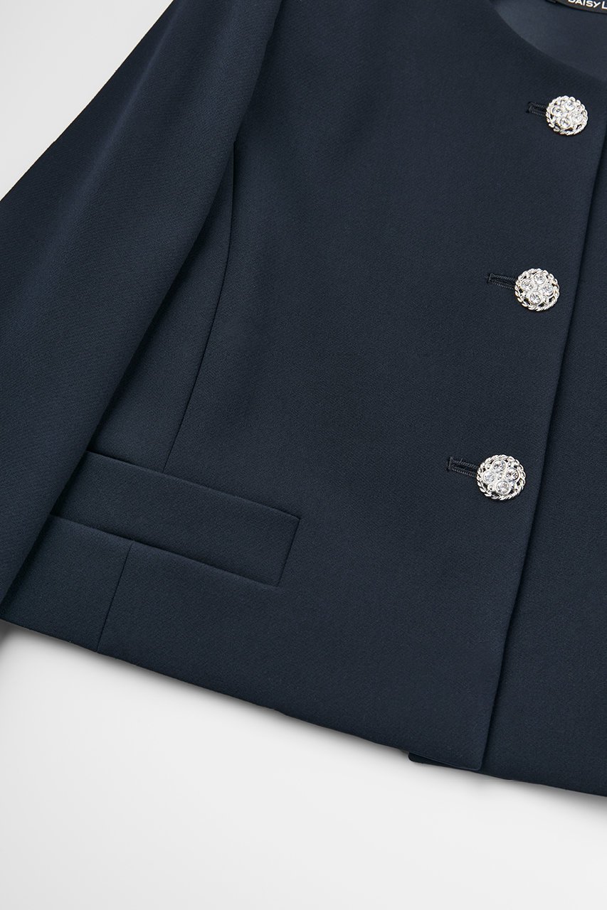 【デイジーリン/DAISY LIN】のUpper Class Jacket 人気、トレンドファッション・服の通販 founy(ファニー) 　ファッション　Fashion　レディースファッション　Fashion for Women　アウター　Coat / Outerwear Collection　レディースジャケット・軽アウター　Jackets　インナー　Innerwear　ウォッシャブル　Machine Washable　サテン　Satin, Glossy Fabric　ショルダー　Shoulder, Shoulder Strap　ジャケット　Jacket, Outerwear　ジュエリー　Jewelry, Accessories　ストレッチ　Stretch, Stretchy Fabric　スマート　Smart, Elegant　バランス　Balance, Style Balance　フォーマル　Formal, Dressy　ポケット　Pocket, Pocket Detail　ラウンド　Round, Round Neck　other-6|ID: prp329100004229934 ipo3291000000035924150