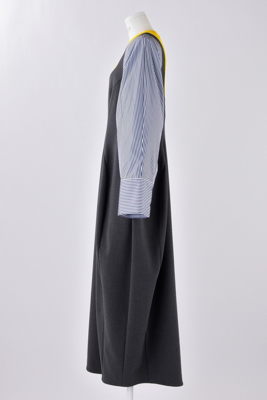 【エンフォルド/ENFOLD】のダブルクロス Triple Docking DRS/ドレス 人気、トレンドファッション・服の通販 founy(ファニー) 　ファッション　Fashion　レディースファッション　Fashion for Women　ワンピース　Dresses　フォーマル・パーティードレス・結婚式用ドレス　Elegant & Casual Dresses　チュニック　Tunic Tops & Dresses　ダブル　Double, Double-Breasted　チュニック　Tunic, Long Top　ドッキング　Docking, Mixed Material　ドレス　Dress, One-Piece　フレア　Flare, Flared　ミックス　Mix, Mixed Style　リラックス　Relax, Relaxed Fit　ロング　Long, Long-Length　other-2|ID: prp329100004230844 ipo3291000000032889312