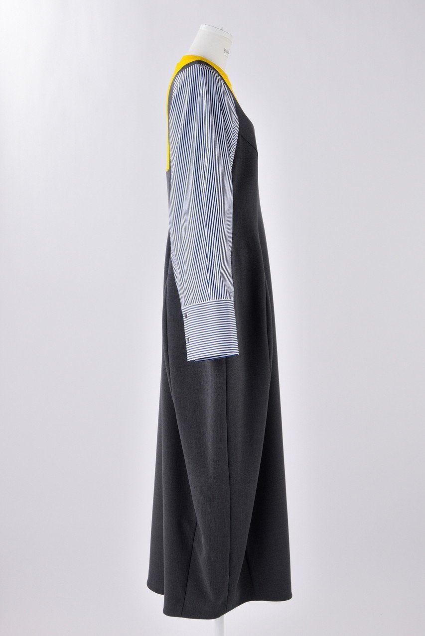 【エンフォルド/ENFOLD】のダブルクロス Triple Docking DRS/ドレス 人気、トレンドファッション・服の通販 founy(ファニー) 　ファッション　Fashion　レディースファッション　Fashion for Women　ワンピース　Dresses　フォーマル・パーティードレス・結婚式用ドレス　Elegant & Casual Dresses　チュニック　Tunic Tops & Dresses　ダブル　Double, Double-Breasted　チュニック　Tunic, Long Top　ドッキング　Docking, Mixed Material　ドレス　Dress, One-Piece　フレア　Flare, Flared　ミックス　Mix, Mixed Style　リラックス　Relax, Relaxed Fit　ロング　Long, Long-Length　other-4|ID: prp329100004230844 ipo3291000000032889321