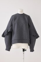 【エンフォルド/ENFOLD】のダンボール ラッフルスリーブP.O/プルオーバー 人気、トレンドファッション・服の通販 founy(ファニー) ファッション Fashion レディースファッション Fashion for Women トップス・カットソー Cut & Sew Tops ニット Knit Tops & Sweaters カジュアルプルオーバー・ニットトップス Pullovers & Knit Tops / Casual Pullovers コレクション Collection, Seasonal Line シンプル Simple, Minimal バランス Balance, Style Balance フリル Frill, Ruffle thumbnail チャコールグレー|ID: prp329100004230847 ipo3291000000036792449
