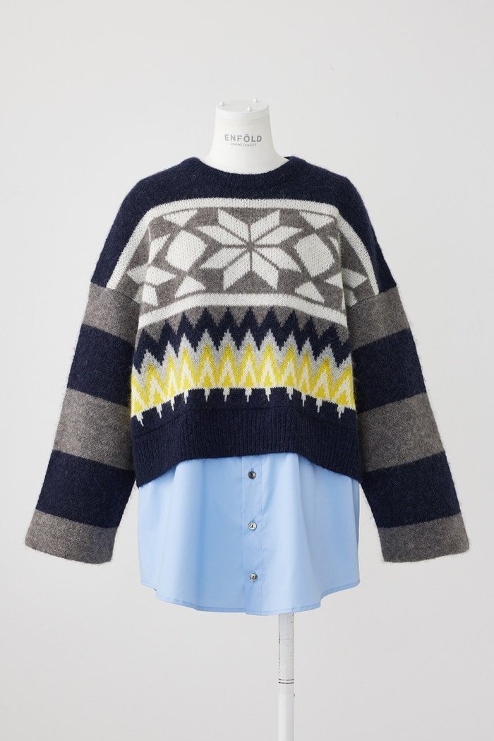 【エンフォルド/ENFOLD】のMALIA Mix Knit P.O/プルオーバー インテリア・キッズ・メンズ・レディースファッション・服の通販 founy(ファニー) https://founy.com/ ファッション Fashion レディースファッション Fashion for Women トップス・カットソー Cut & Sew Tops ニット Knit Tops & Sweaters カジュアルプルオーバー・ニットトップス Pullovers & Knit Tops / Casual Pullovers ドッキング Docking, Mixed Material ミックス Mix, Mixed Style 冬 Winter / This Winter |ID: prp329100004230848 ipo3291000000032966399