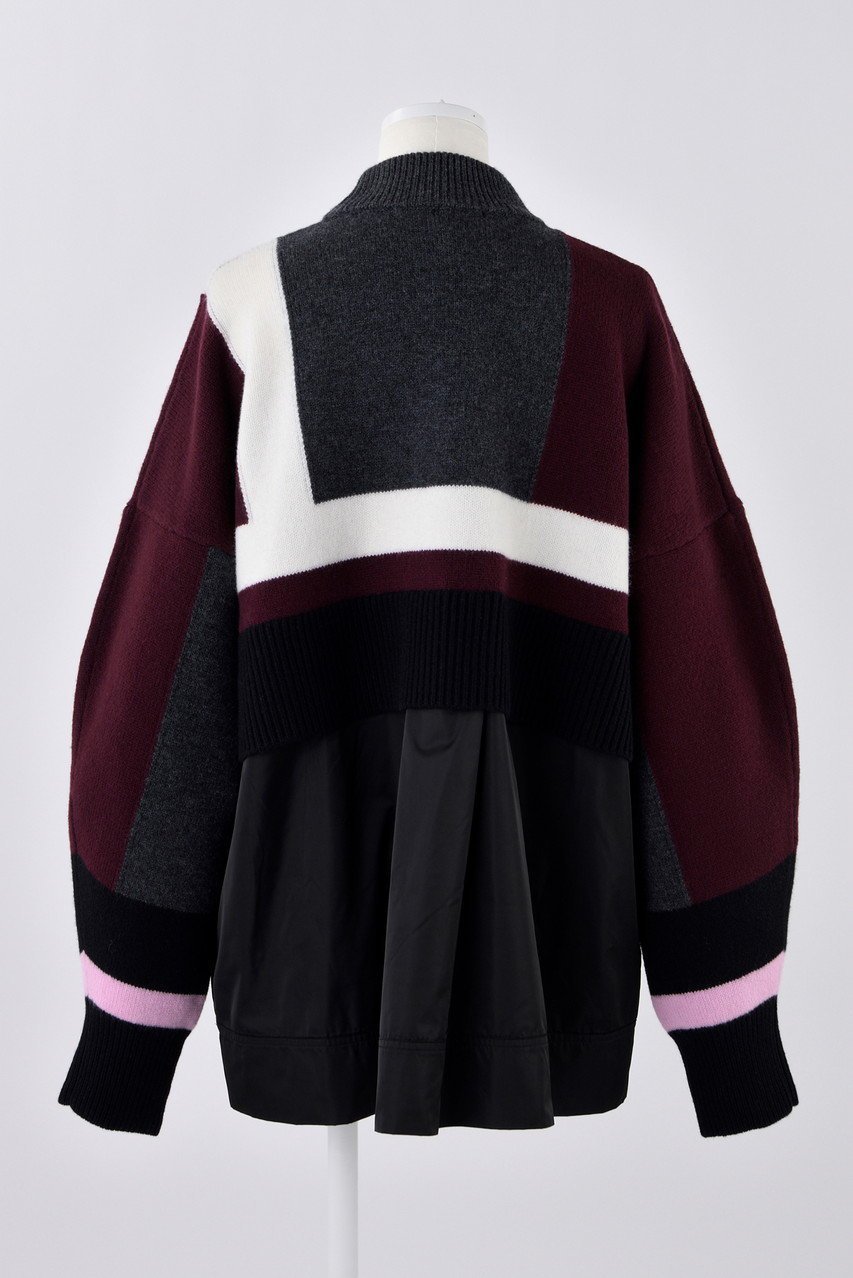 【エンフォルド/ENFOLD】のカラーブロックコンビ P.O/プルオーバー 人気、トレンドファッション・服の通販 founy(ファニー) 　ファッション　Fashion　レディースファッション　Fashion for Women　トップス・カットソー　Cut & Sew Tops　ニット　Knit Tops & Sweaters　カジュアルプルオーバー・ニットトップス　Pullovers & Knit Tops / Casual Pullovers　コンビ　Combo, Combination Style　タフタ　Taffeta, Structured Fabric　ドッキング　Docking, Mixed Material　ドレス　Dress, One-Piece　ブロック　Block, Solid Block Pattern　other-3|ID: prp329100004230850 ipo3291000000032966453