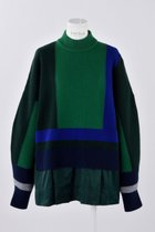 【エンフォルド/ENFOLD】のカラーブロックコンビ P.O/プルオーバー 人気、トレンドファッション・服の通販 founy(ファニー) ファッション Fashion レディースファッション Fashion for Women トップス・カットソー Cut & Sew Tops ニット Knit Tops & Sweaters カジュアルプルオーバー・ニットトップス Pullovers & Knit Tops / Casual Pullovers コンビ Combo, Combination Style タフタ Taffeta, Structured Fabric ドッキング Docking, Mixed Material ドレス Dress, One-Piece ブロック Block, Solid Block Pattern thumbnail グリーン|ID: prp329100004230850 ipo3291000000036098321