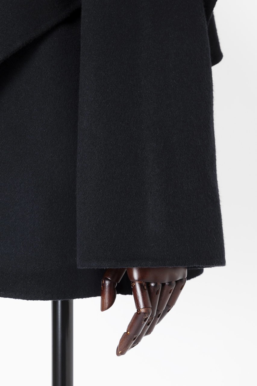 【オーヴィル/EAUVIRE】のケープカラーコート 人気、トレンドファッション・服の通販 founy(ファニー) 　ファッション　Fashion　レディースファッション　Fashion for Women　アウター　Coat / Outerwear Collection　コート・ロングコート・ピーコート　Long Coats, Peacoats & More　なめらか　Smooth, Silky Texture　アシンメトリー　Asymmetrical Style　ショート　Short, Short Length　ヘムライン　Hemline, Bottom Cut　エレガント 上品　Elegant　other-5|ID: prp329100004230860 ipo3291000000035862292